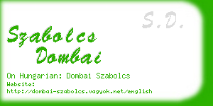 szabolcs dombai business card